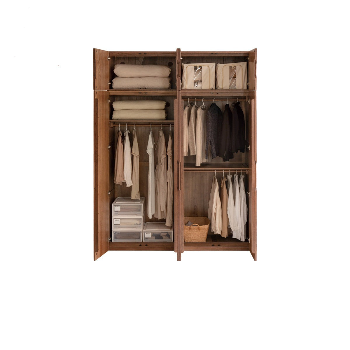 Oak Solid Wood Modern Wardrobe.