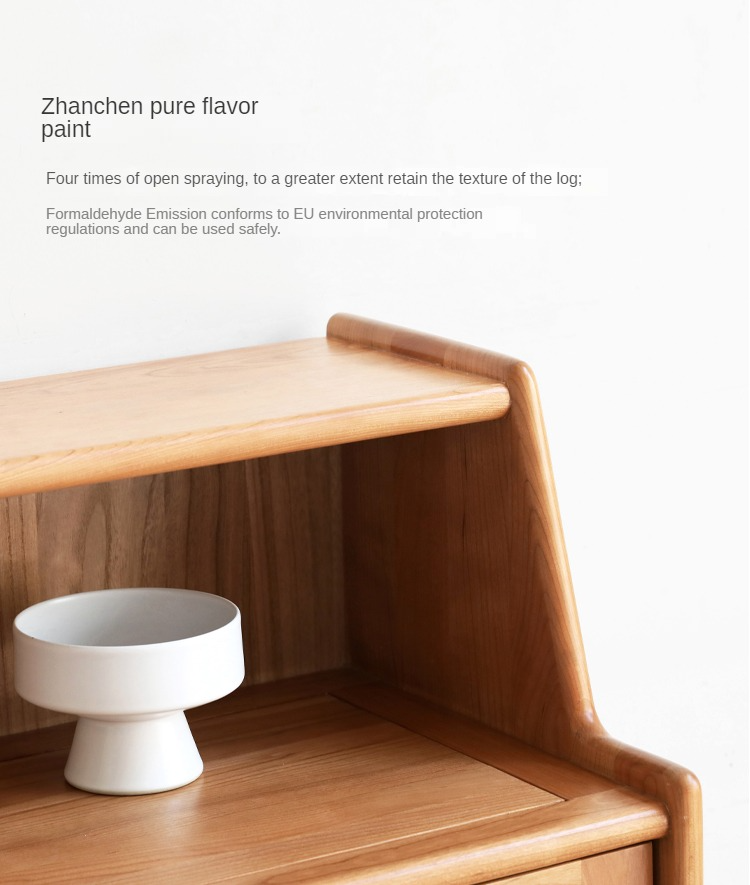 Cherry Solid Wood Entrance Shoe Cabinet