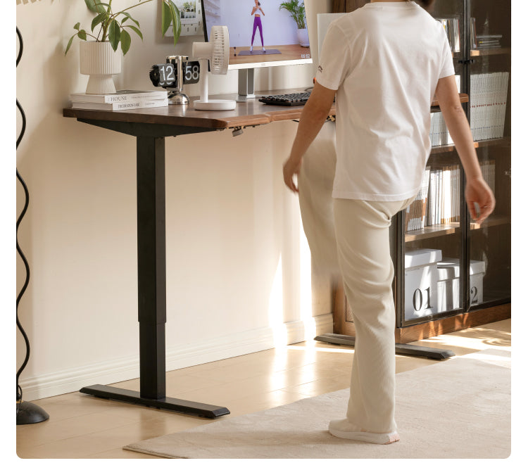 Ash, Sandalwood, Black Walnut Solid Wood Electric Elevating Office Desk