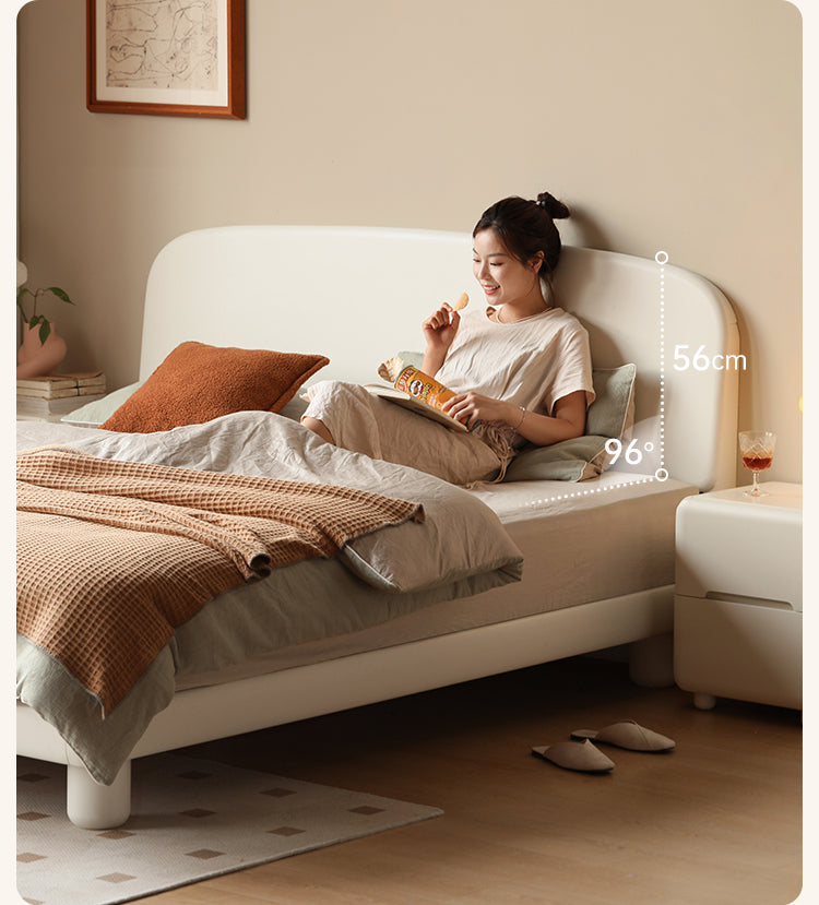 Poplar Solid Wood French Cream Style Bed