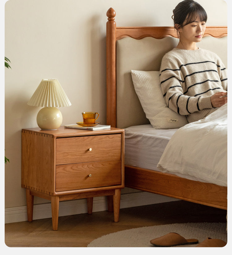 South American Walnut, Black Walnut, Cherry, Ash Solid Wood Nightstand.