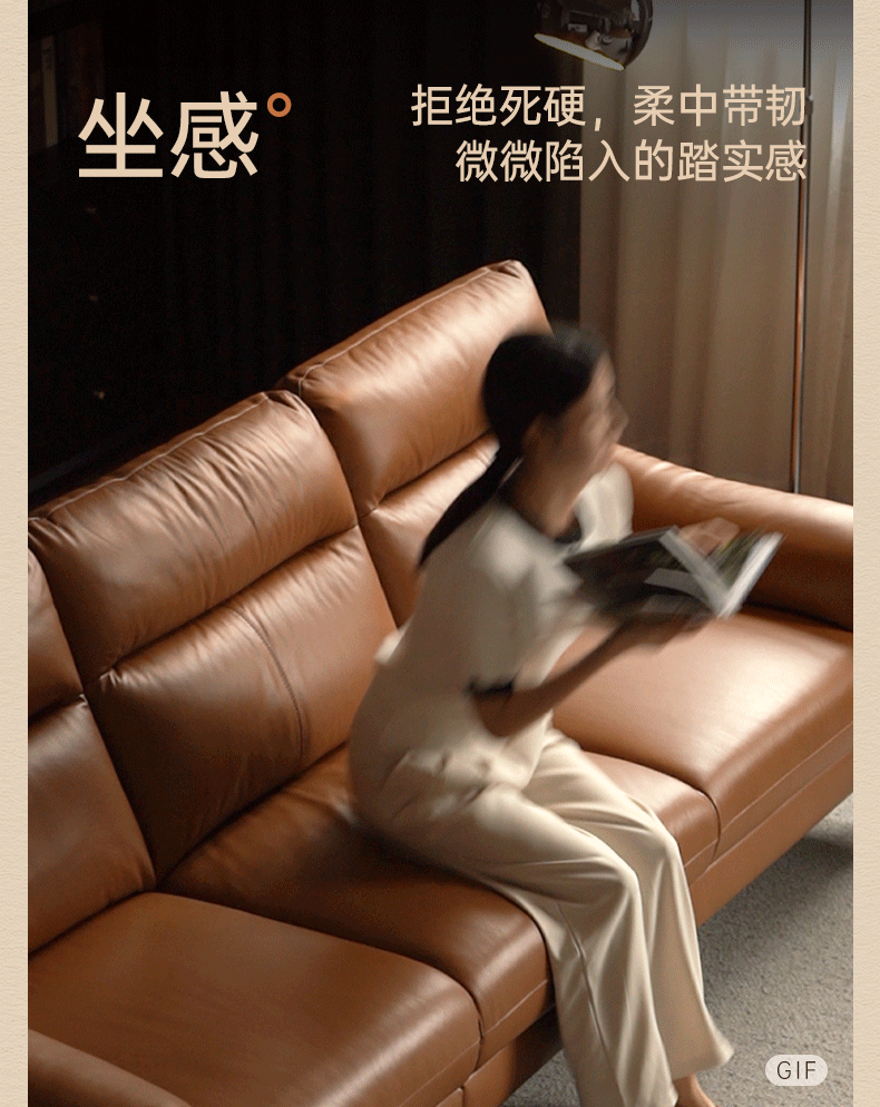 Genuine Leather Italian Normcore Modern Sofa