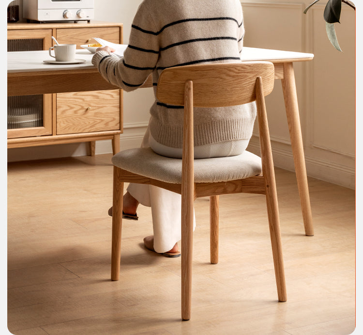 4 pcs set Black Walnut, Ash, Oak, Beech, Cherry Solid Wood Simple Modern-Dining Chair