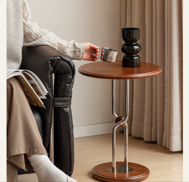 Poplar Solid Wood Bauhaus Side Table