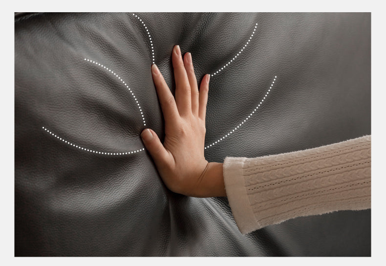 Teak, Black Walnut Solid Wood Genuine Leather Suspended Bed with Light