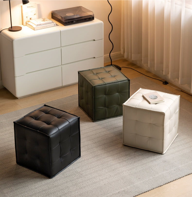 Genuine Leather Modern Makeup Stool footstool