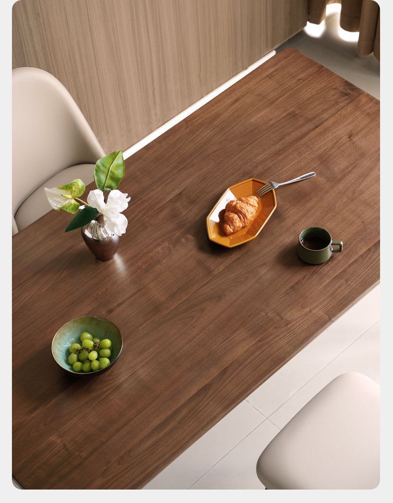 Black Walnut Solid Wood Italian Light Luxury Dining Table