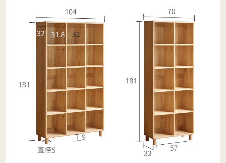 European Beech Solid Wood Combination Floor Kids Cabinet