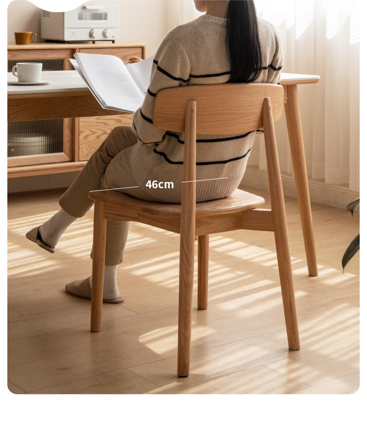 Set 4 pcs Black Walnut, White Ash, Ash, Oak, Cherry, Beech, Solid Rubberwood Dining Chair