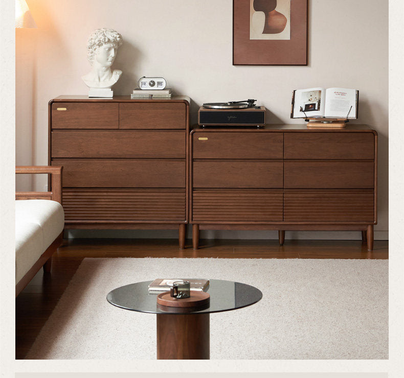 Catalpa Solid Wood Modern Chest of Drawers