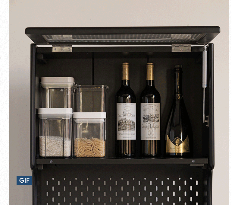 Solid RubberWood Minimalist Style Sideboard with Storage Cabinet