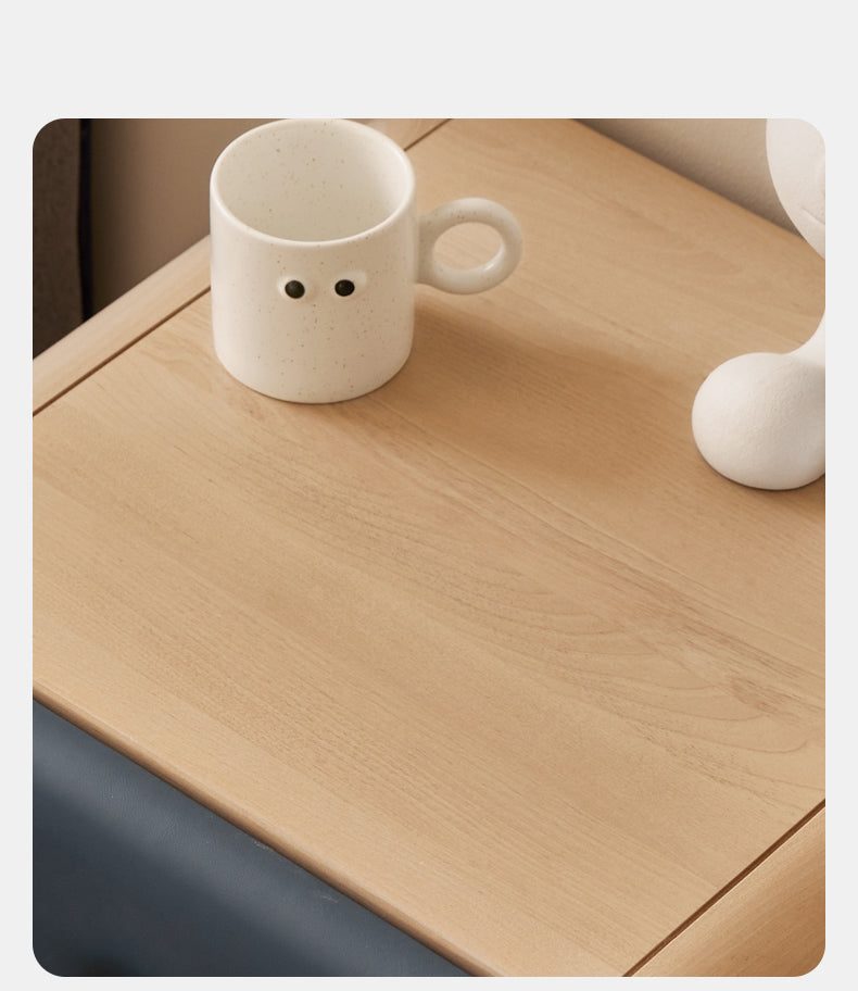 Rubberwood Solid Wood Children's Modern Nightstand