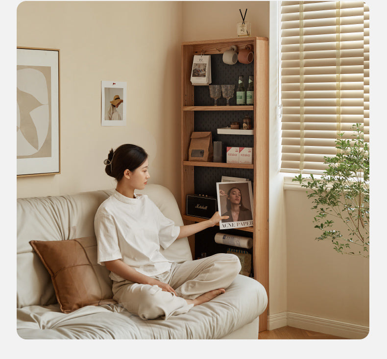 Oak Solid Wood Ultra-thin DIY Bookcase
