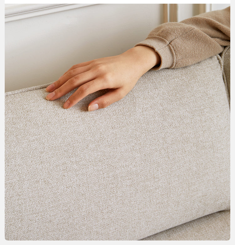 Sandalwood, Black Walnut Solid Wood Fabric Sofa.