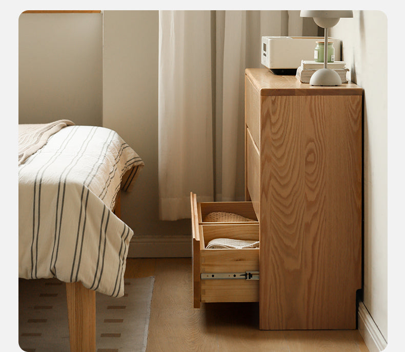 Oak Solid Wood Ultra Narrow Dresser.