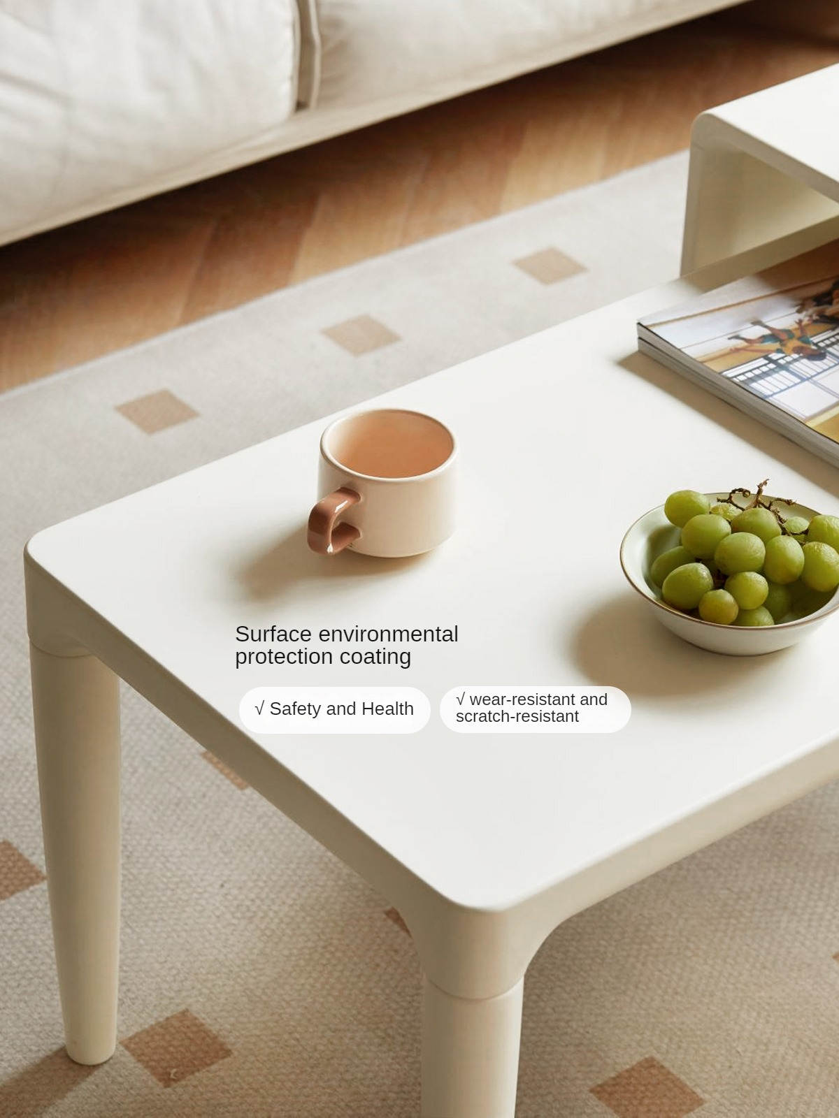 Pine Solid Wood Coffee Table Side Table Nordic Creative Combination
