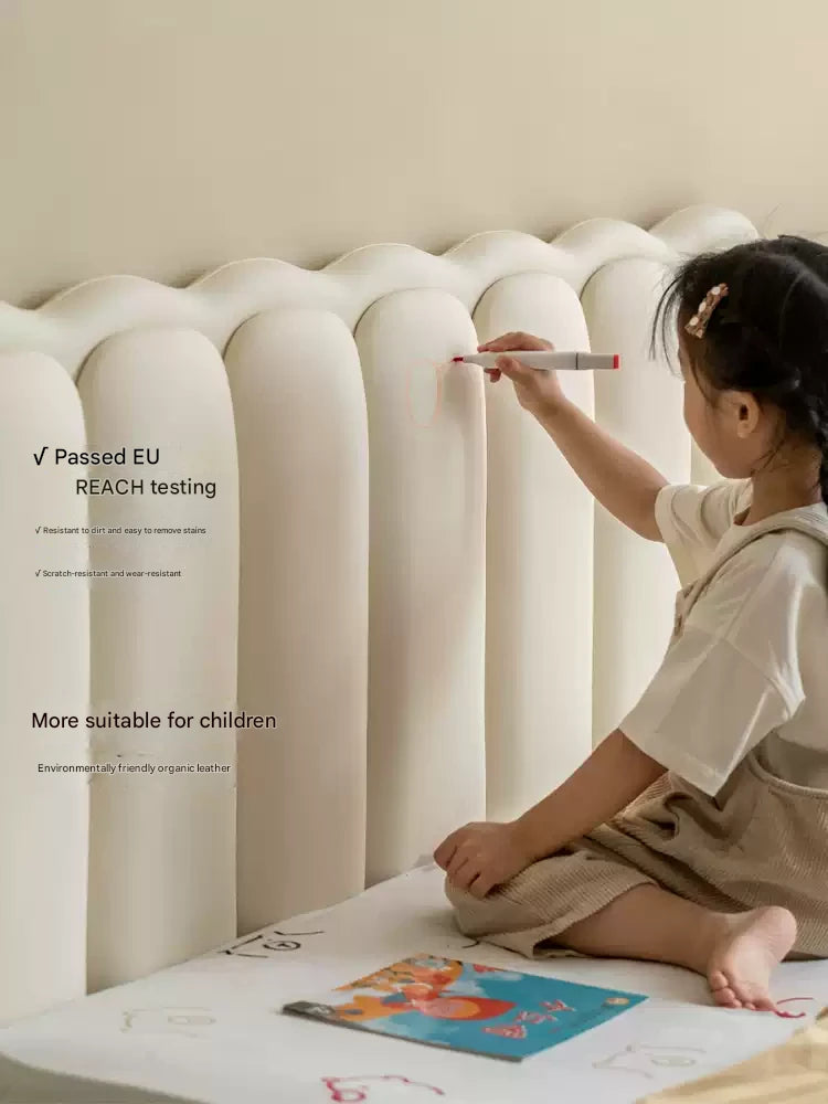 Organic leather cream style white Children's Bed