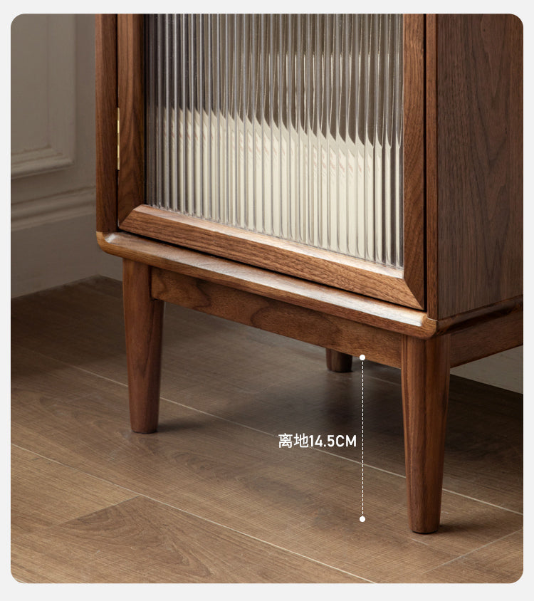 Black Walnut, South American Walnut Solid Wood Side Cabinet