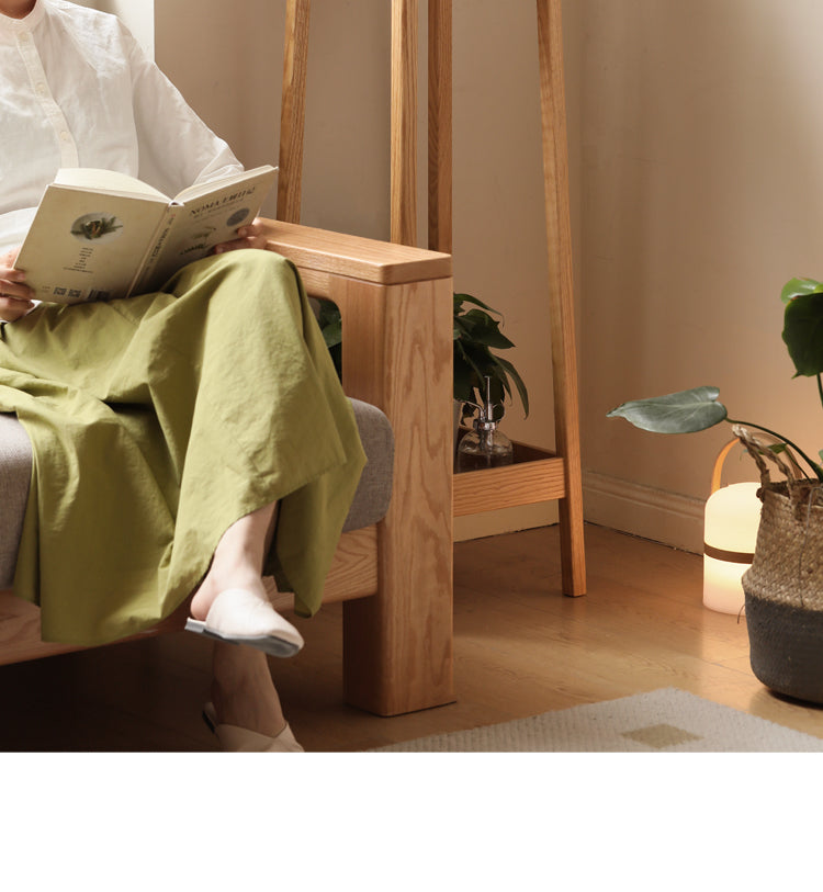 Oak Solid Wood Flower Rack Modern