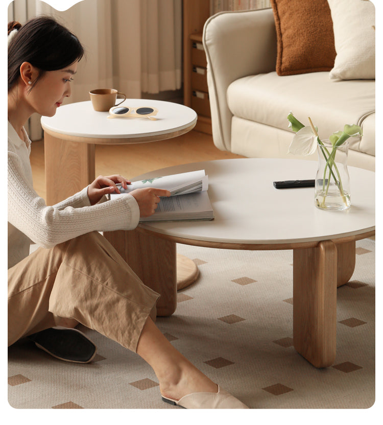 Oak, Ash, Poplar Solid Wood Slate Coffee Table