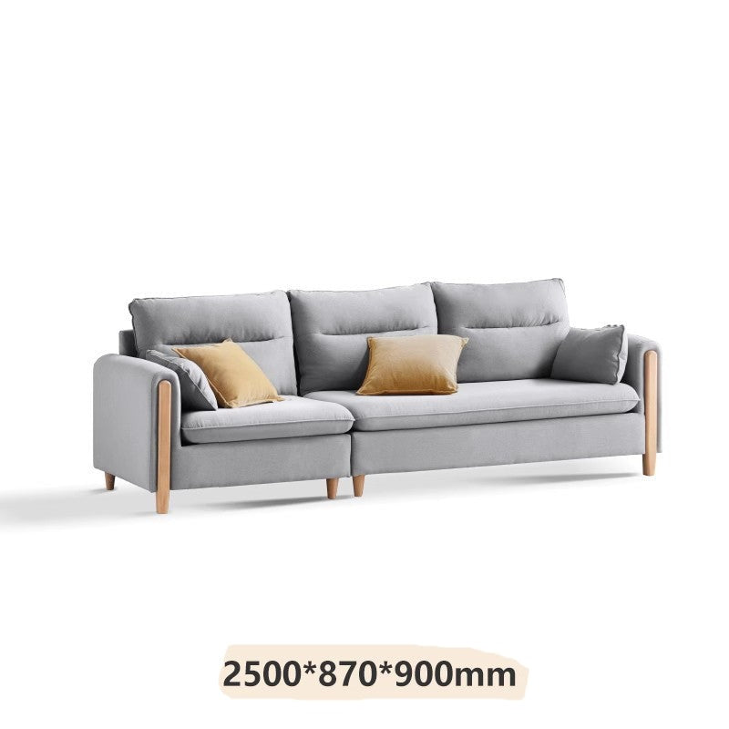 Luxury fabric sofa oak solid wood+