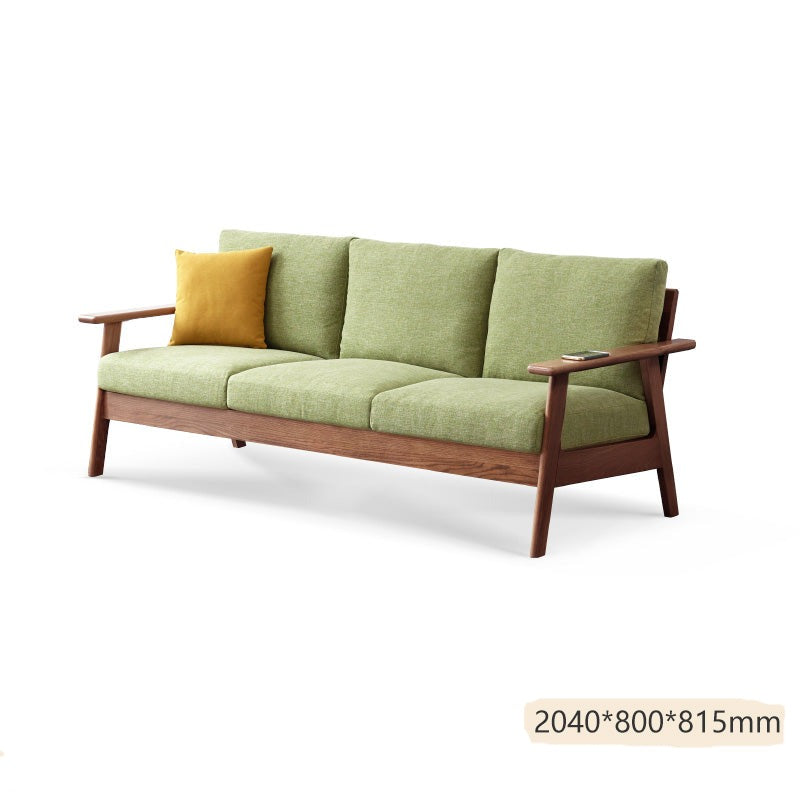 Sofa Oak solid wood fabric cushion +