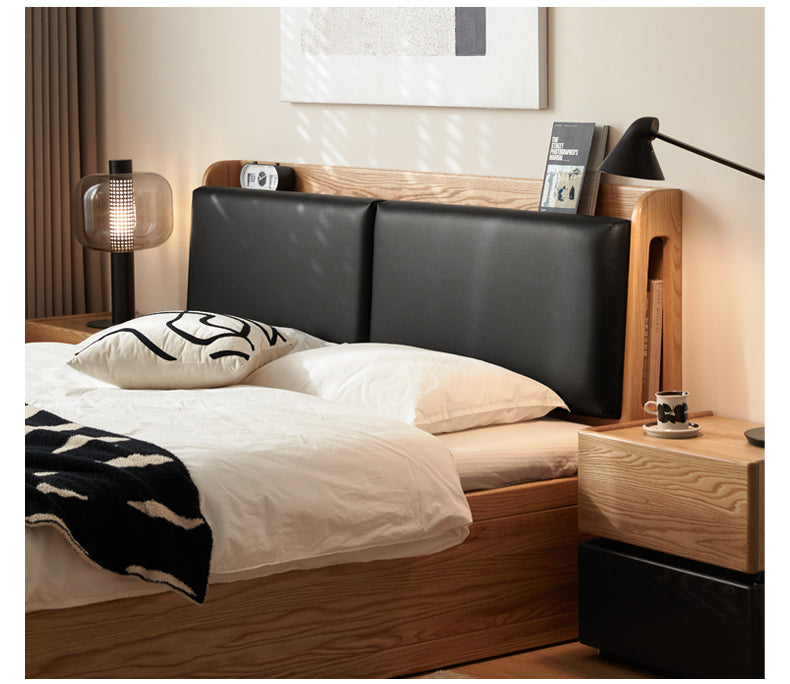 Oak Solid Wood Box Bed Storage Technology Cloth