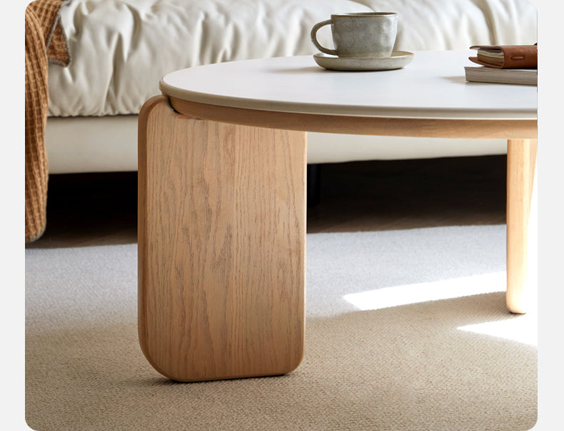 Slate coffee table Ash solid wood+