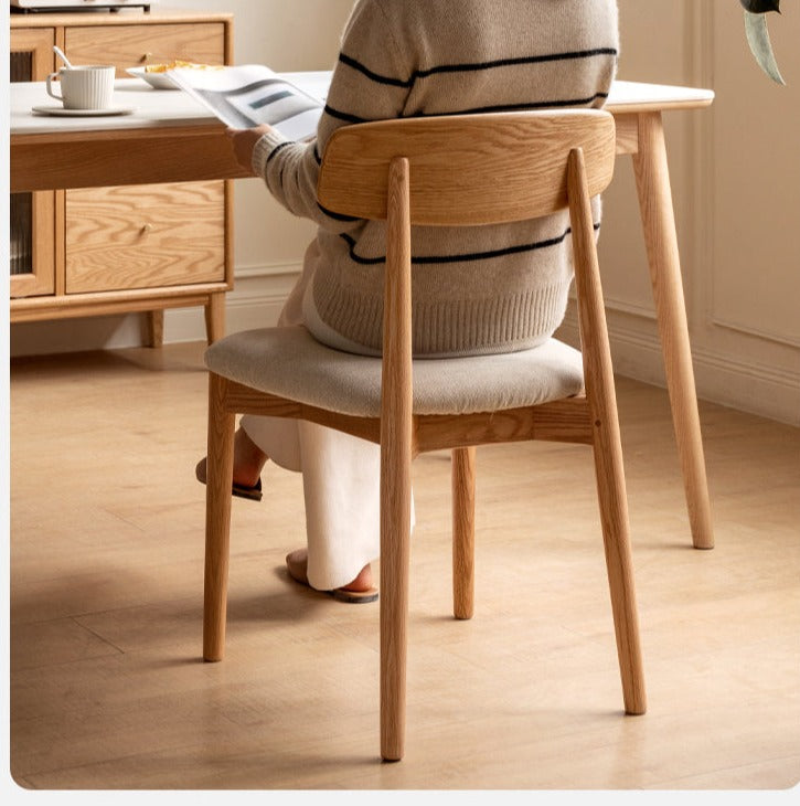 4 pcs set Black Walnut, Ash, Oak, Beech, Cherry Solid Wood Simple Modern-Dining Chair