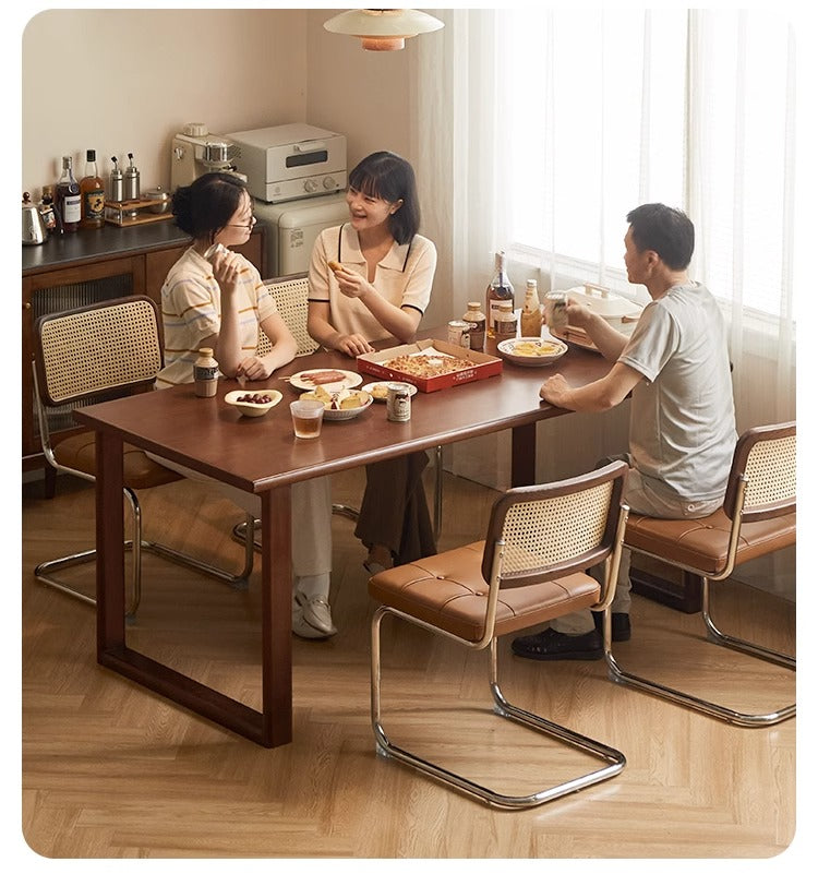 Solid Rubberwood Rectangular Dining Table