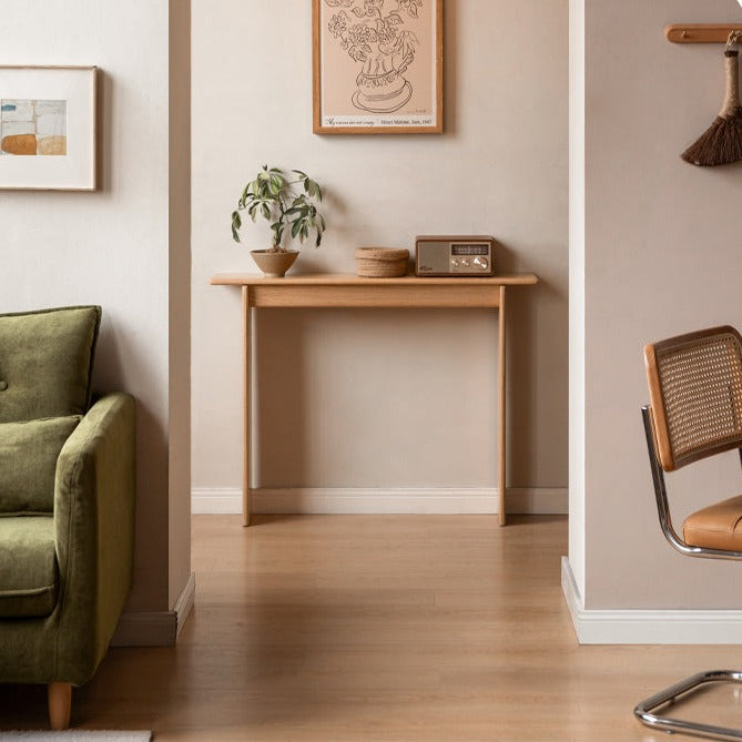 Oak, Solid Rubber Wood Entrance Corridor Console Table