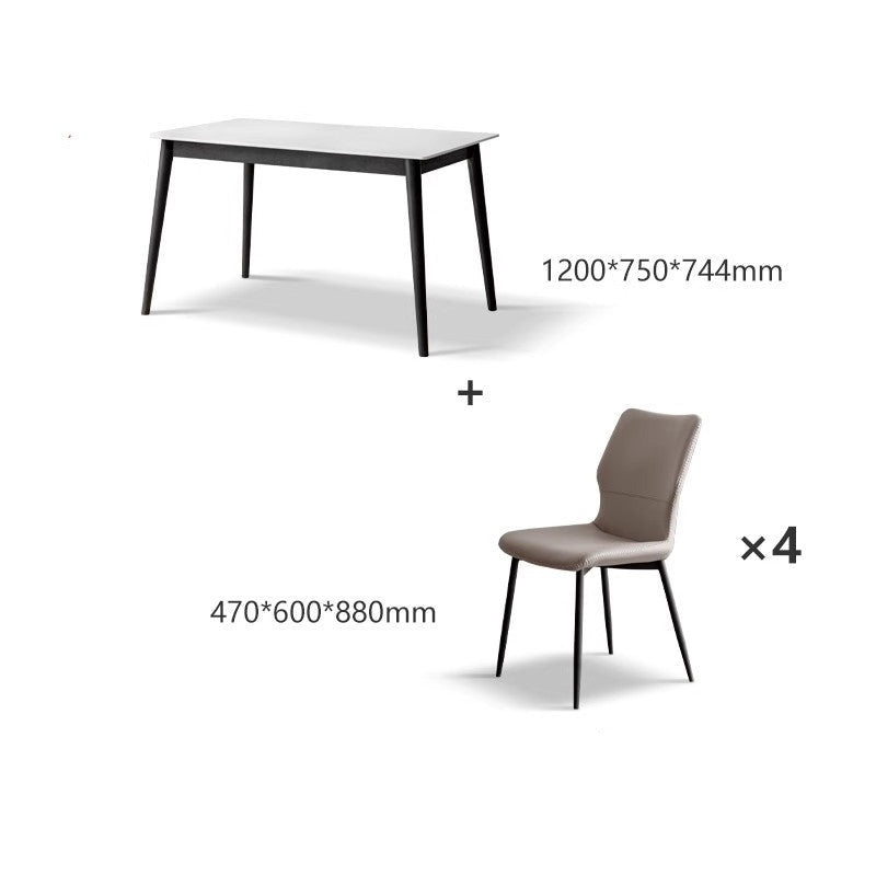Oak Solid Wood Rock Plate Dining Table"