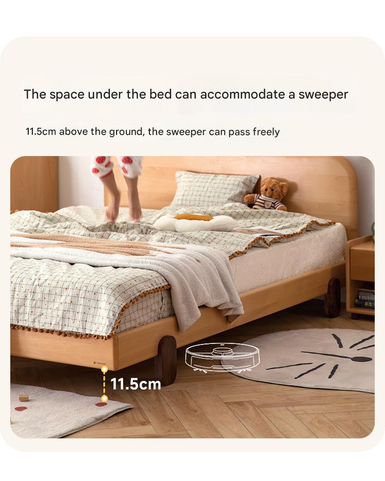 Oak solid wood children's bed<