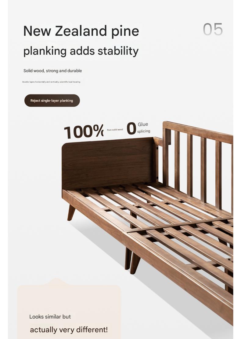 Black Walnut, Oak, Ash Solid Wood fabric sofa high back