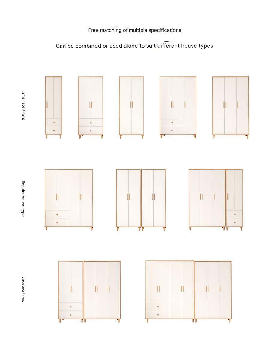 Oak Solid Wood Modern Wardrobe.