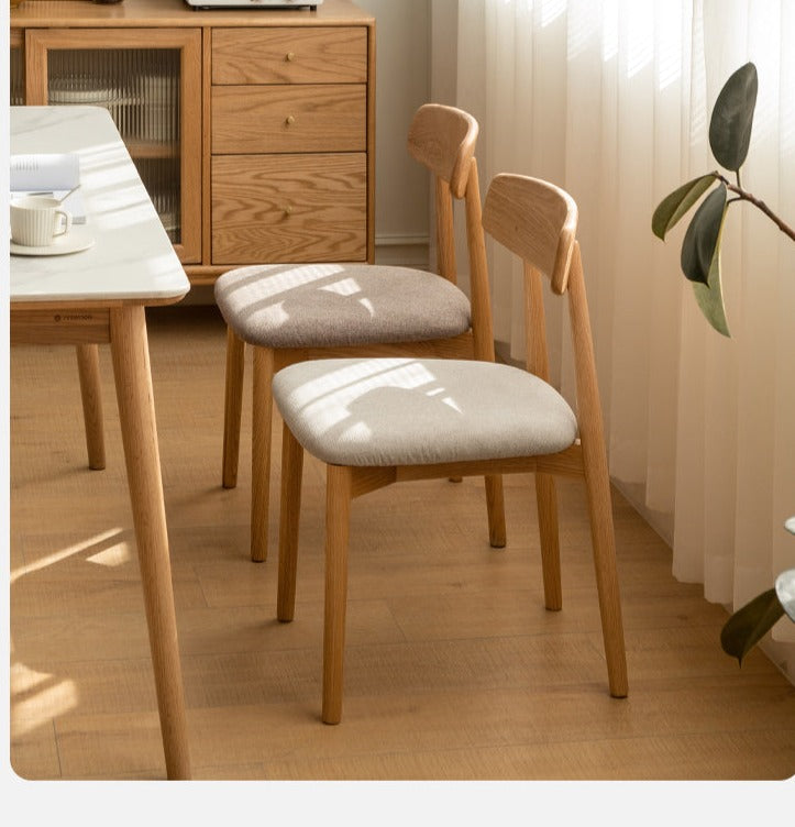 4 pcs set Black Walnut, Ash, Oak, Beech, Cherry Solid Wood Simple Modern-Dining Chair