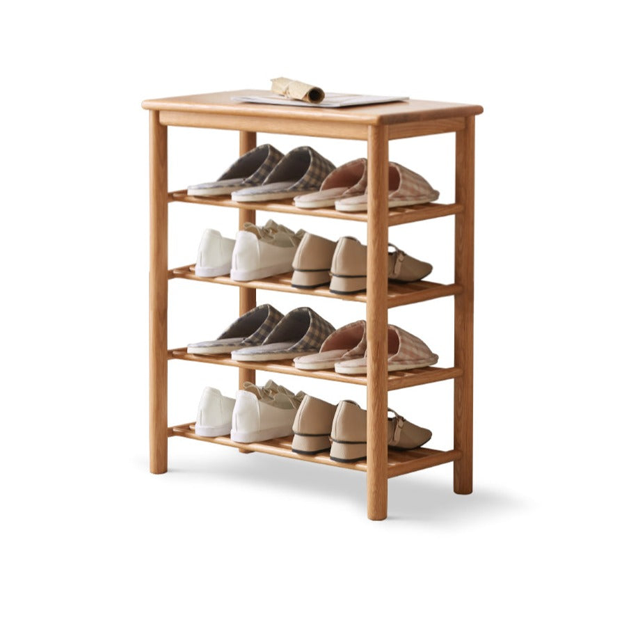 Oak Solid Wood Shoe Wearing Stool