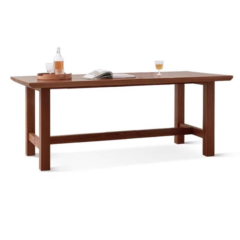 Sandalwood, Black Walnut, Oak, Ash Solid Wood Farmhouse Style Dining Table