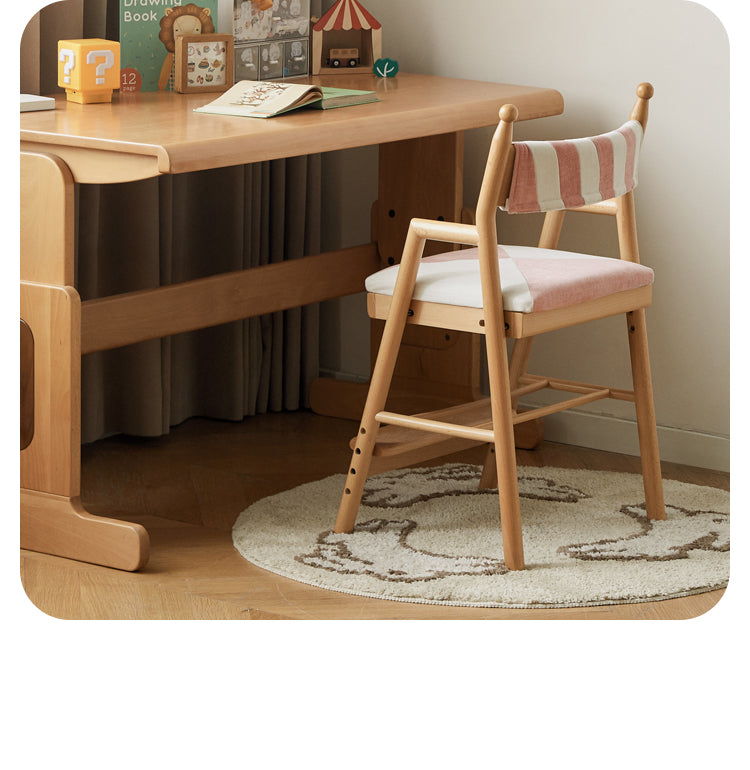 Beech Solid Wood Children's Adjustable Learning Chair.
