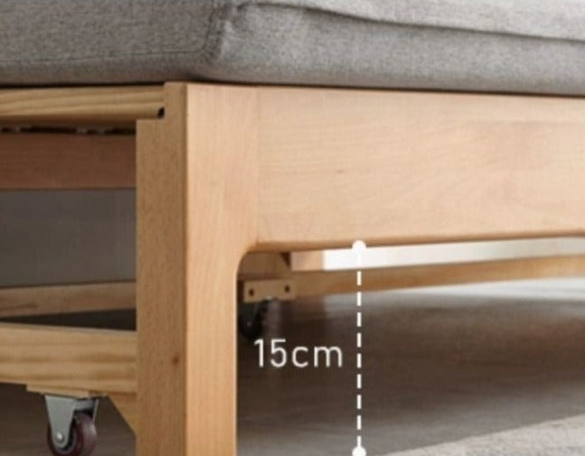 Oak, Beech Solid Wood Sleeper Sofa: