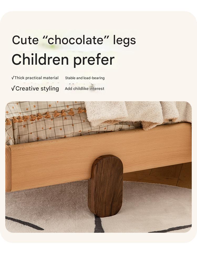 Oak solid wood children's bed<