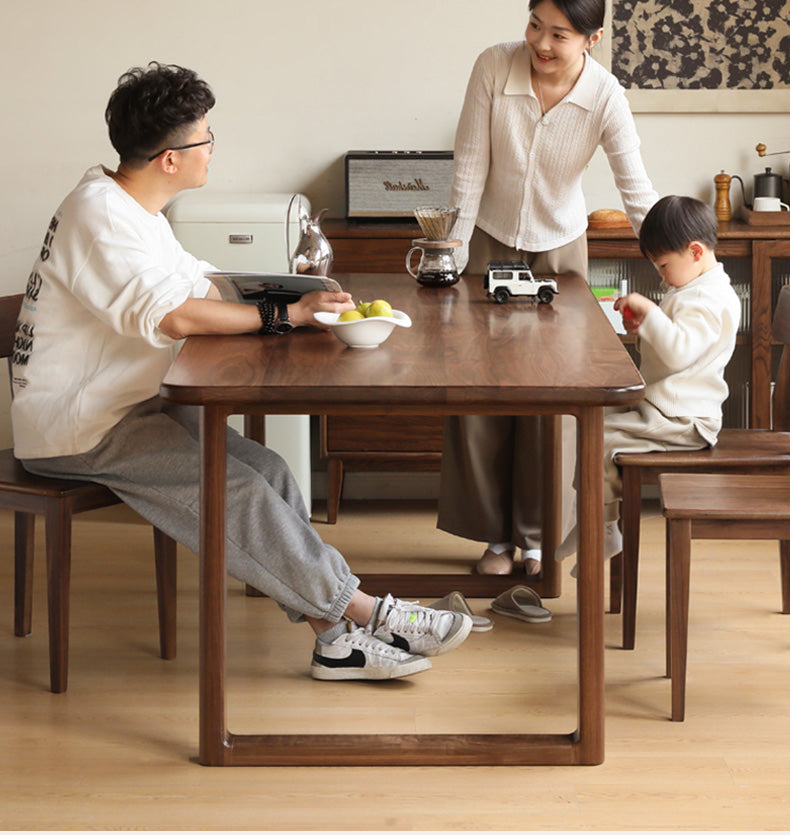 Oak, Ash, Black Walnut Solid Wood Full Large Plate Dining Table