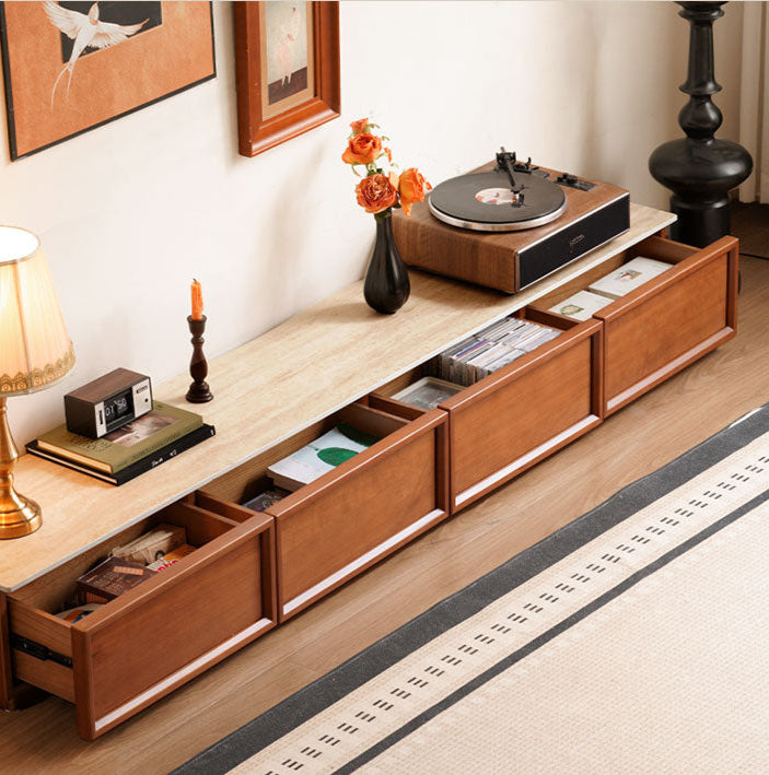 Poplar Solid Wood Ancient Style TV Cabinet