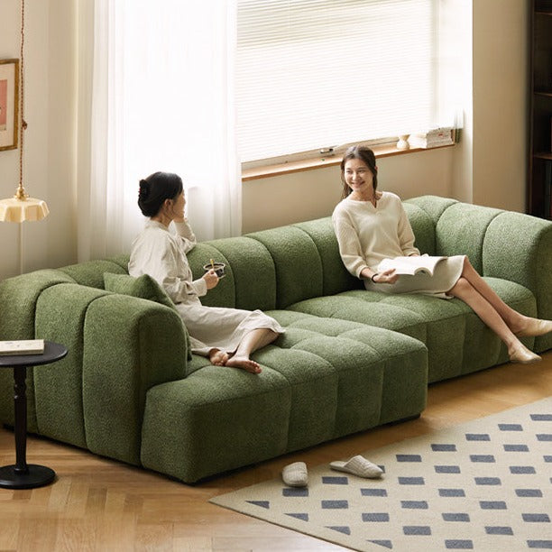 Lamb Fleece Fabric Sofa.