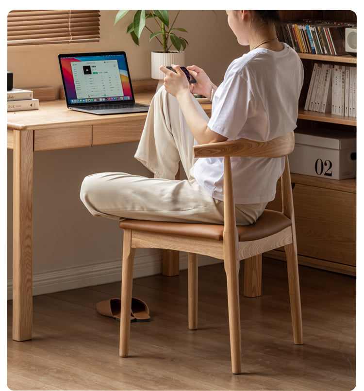 Set 4 pcs Black Walnut, Ash, Oak Solid Wood-Horn Chair