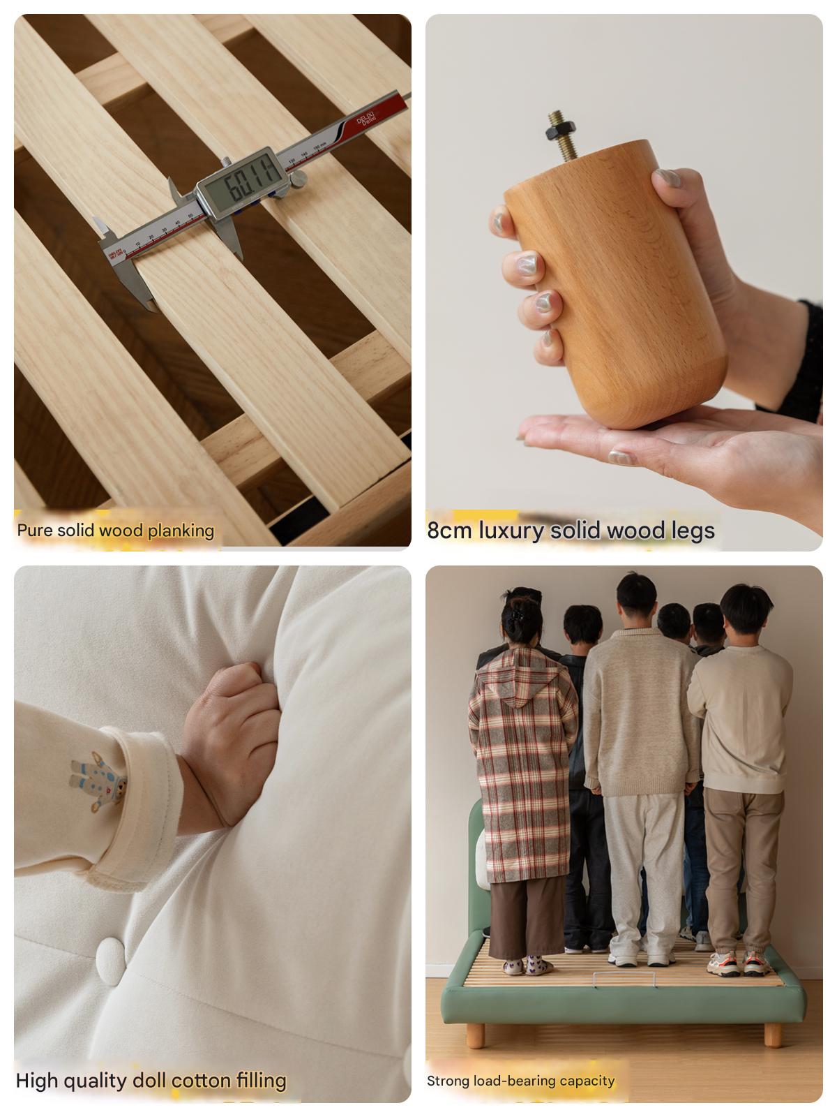 Organic Leather Children's Modern Simple Single Bed