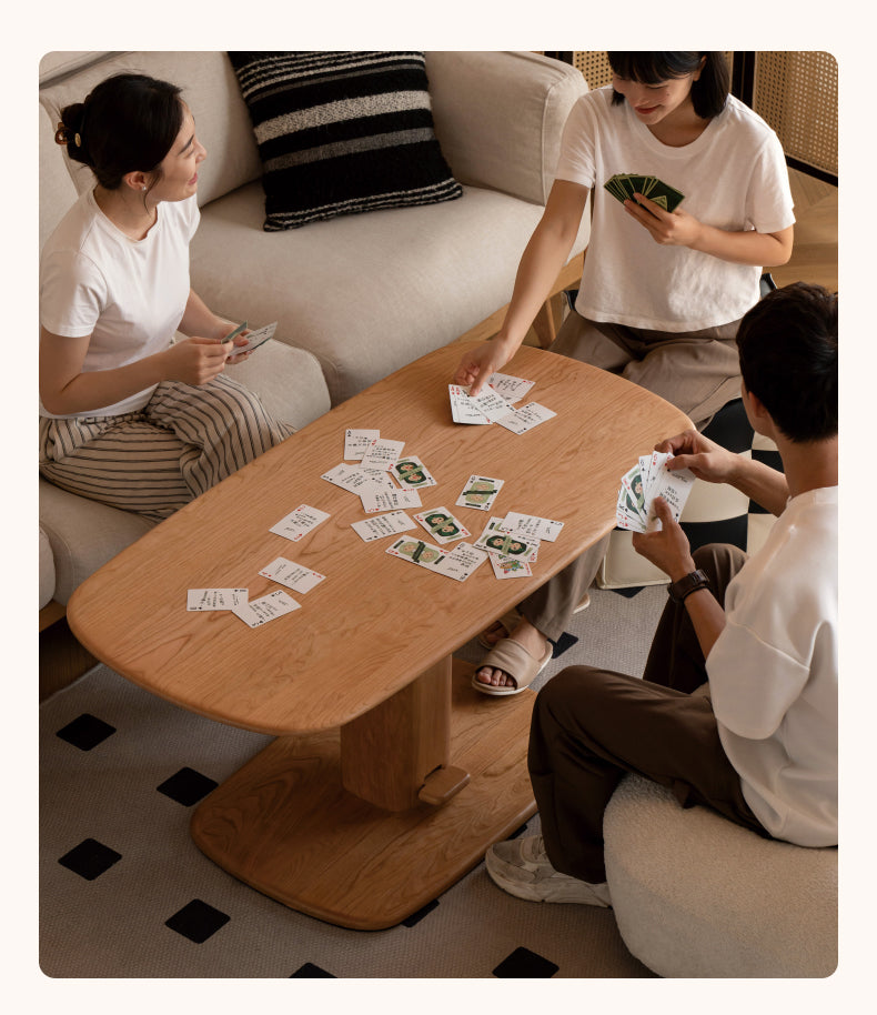 Cherry Solid Wood Dual-Purpose Modern Lift Coffee Table