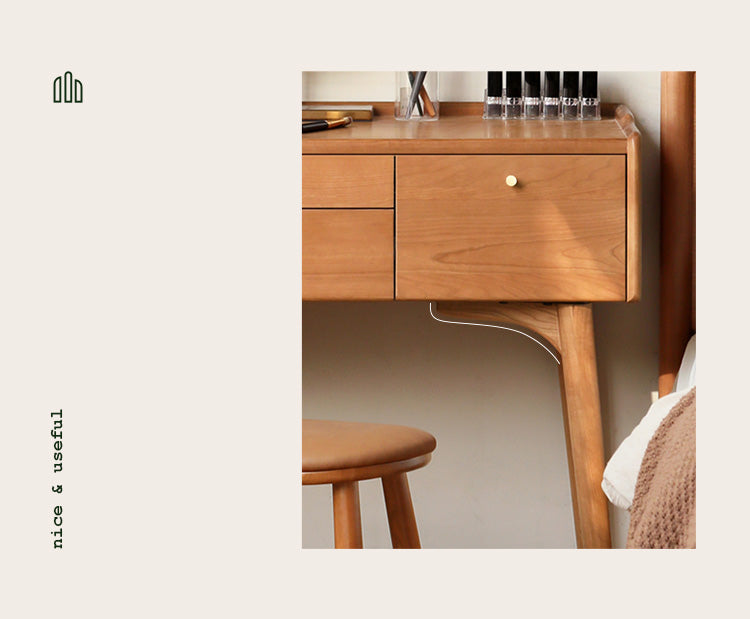 Cherry Solid Wood Small Dressing Table.