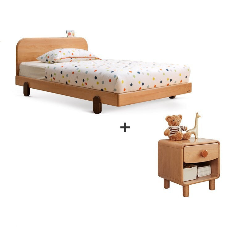 Oak solid wood children's bed<