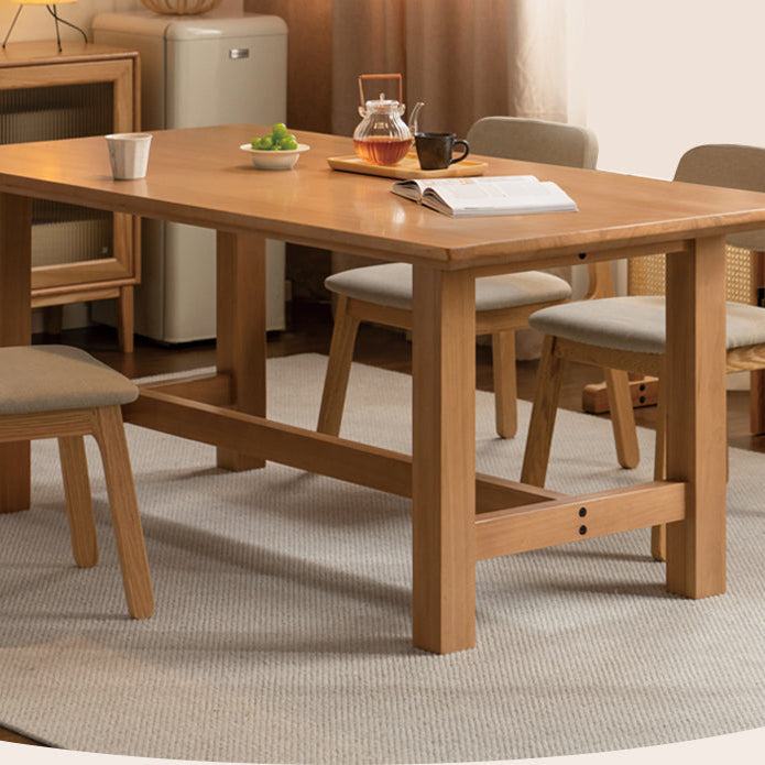 Poplar Solid Wood Modern Large Board Rectangular Dining Table